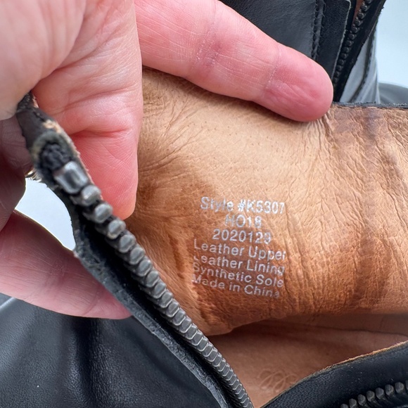 MADEWELL Charley Womens Black Leather Ankle Boots Side Zip Stacked Heel Size 9 - Picture 9 of 10